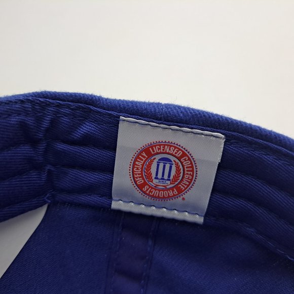 Blue Devils Football Embroidered Blue/White Baseball Hat Cap Relaxed - Picture 5 of 6